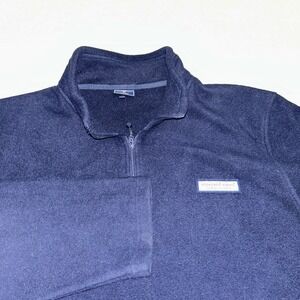 Vineyard Vines Sweatshirt Mens XL Blue Fleece 1/4 Zip Mock Neck Pullover